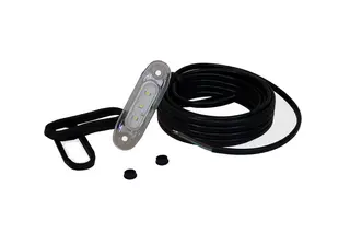POSISJONSLYKT SLD RØD LED, HVIT GLASS Strands Lighting Division