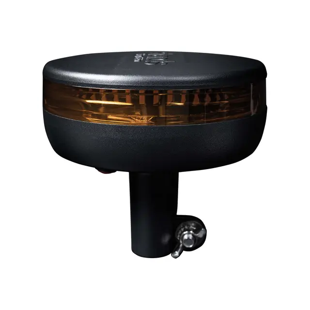 CRUISE LIGHT BEACON VARNINGSLYS LED STANGMONTAGE/DIN, ORANGE LENS 