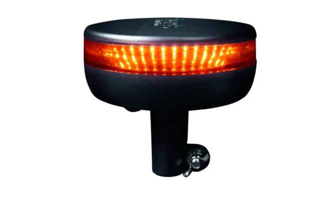 CRUISE LIGHT BEACON VARNINGSLYS LED STANGMONTAGE/DIN, ORANGE LENS 