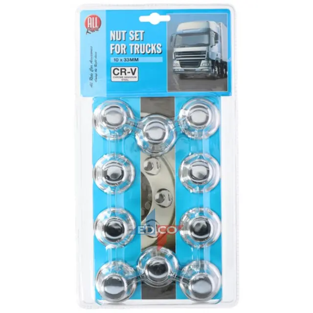 Hjulmutterdeksel 33mm 10pk Metall 