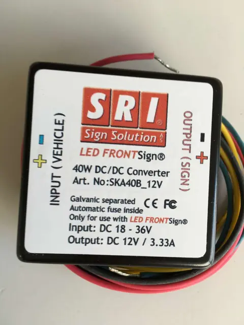 Omvandler 24V til 12V LED-skilt 