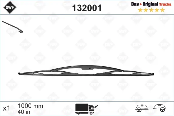 Viskerblad SWF 1000mm LHD RHD x1 VALEO 