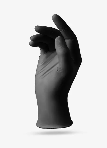 Engangshanske Large nitril svart 100pk TEGA® 