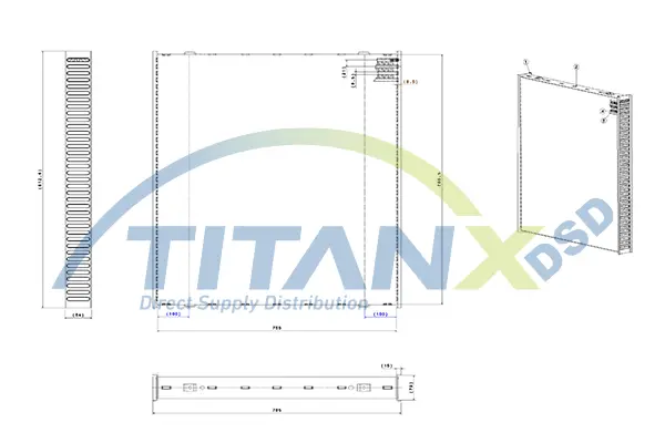 Radiator Core, intercooler TitanX 