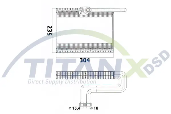 Evaporator, air conditioning TitanX 