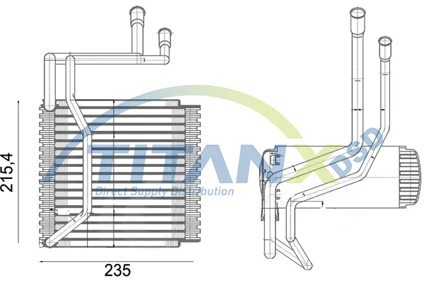 Evaporator, air conditioning TitanX 
