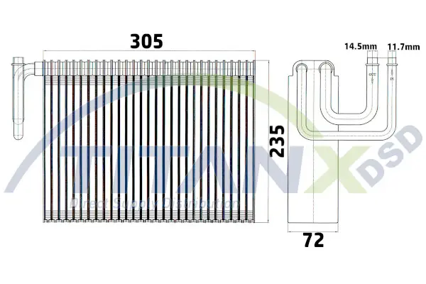Evaporator, air conditioning TitanX 