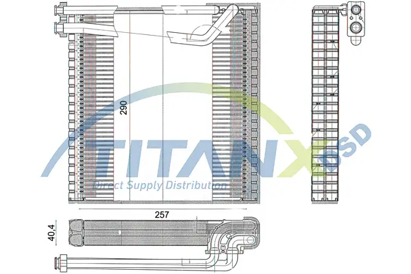 Evaporator, air conditioning TitanX 