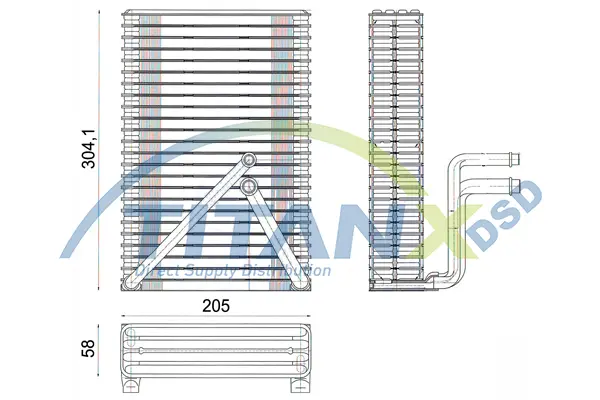 Evaporator, air conditioning TitanX 