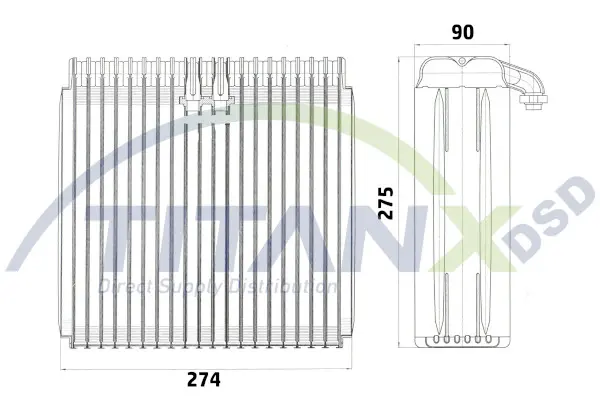 Evaporator, air conditioning TitanX 