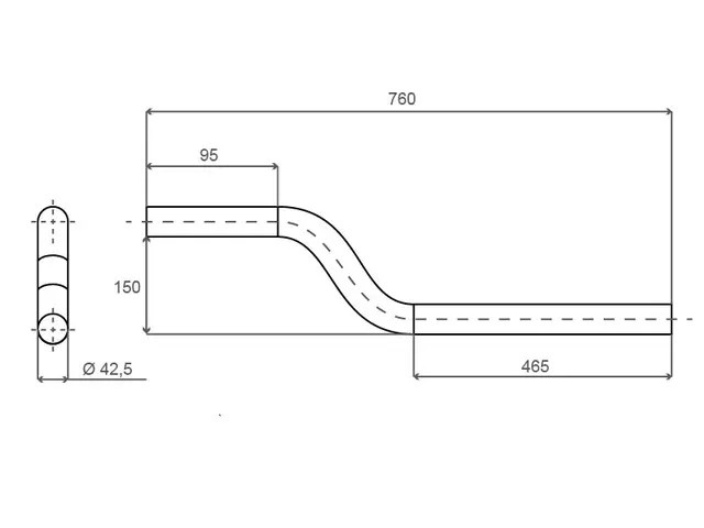 Skjermrør PK-760 (150mm) Ø42,5mm 