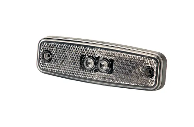 Markeringslys LED hvit - 12/24 volt Rubbolite 