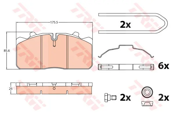 Brake Pad Set disc brake PROEQUIP 