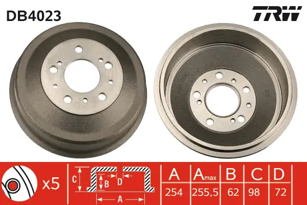 Brake Drum TRW Braking 