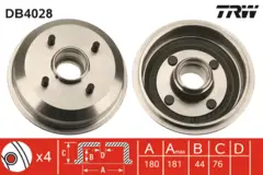 Brake Drum TRW Braking
