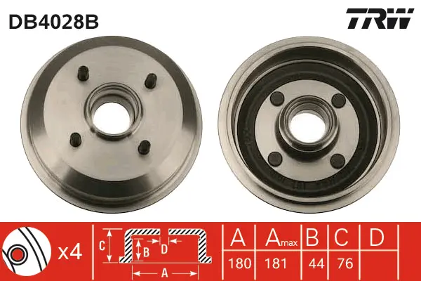 Brake Drum TRW Braking 