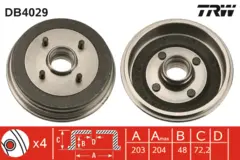 Brake Drum TRW Braking