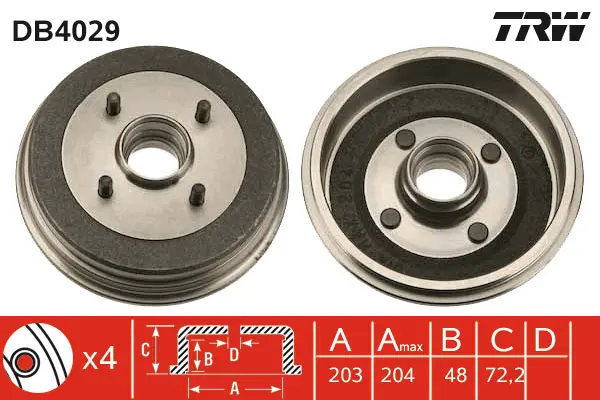 Brake Drum TRW Braking 