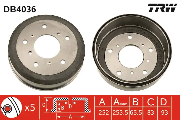 Brake Drum TRW Braking 