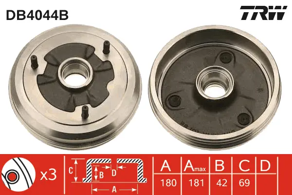 Brake Drum TRW Braking 