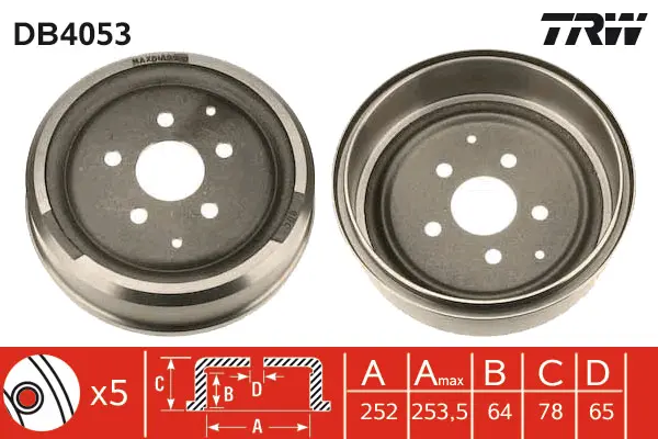 Brake Drum TRW Braking 