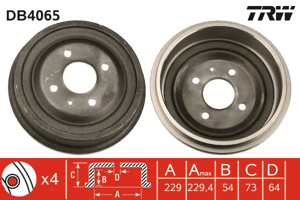 Brake Drum TRW Braking 