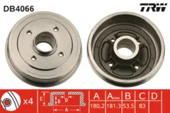 Brake Drum TRW Braking