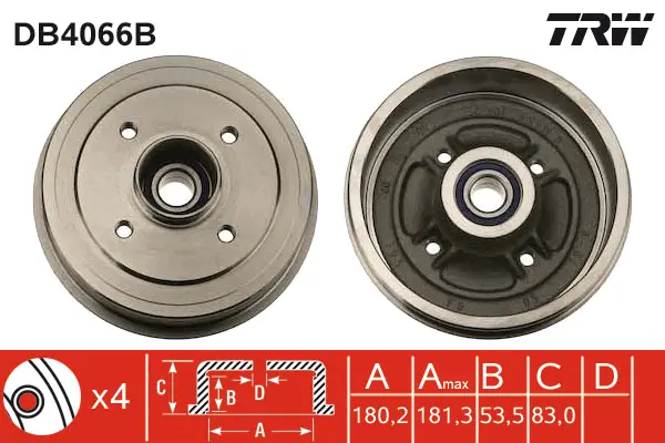Brake Drum TRW Braking 