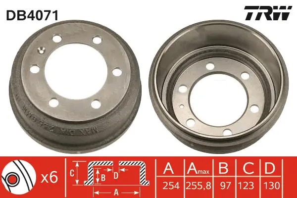 Brake Drum TRW Braking 