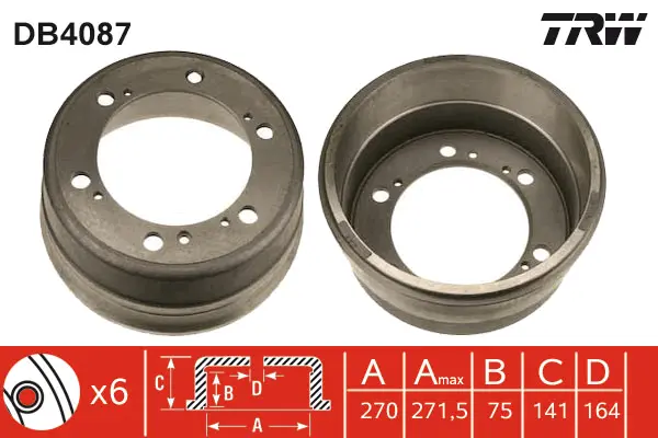Brake Drum TRW Braking 