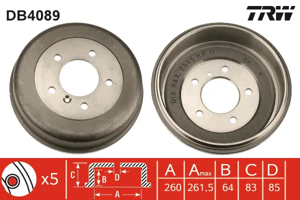 Brake Drum TRW Braking 