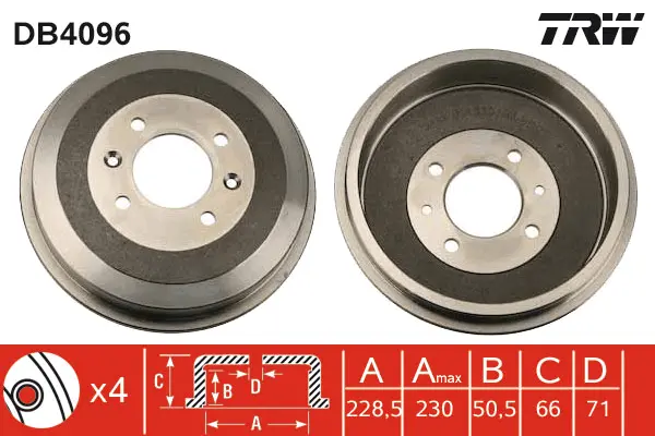 Brake Drum TRW Braking 