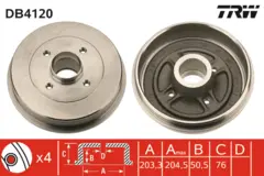 Brake Drum TRW Braking
