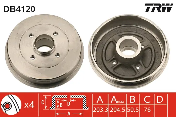 Brake Drum TRW Braking 
