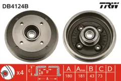 Brake Drum TRW Braking