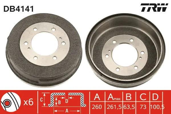 Brake Drum TRW Braking 