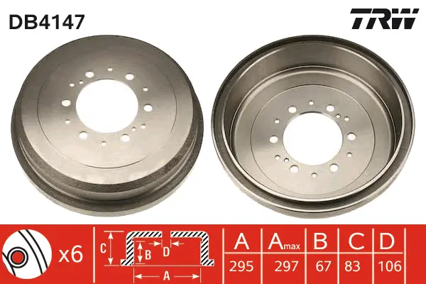 Brake Drum TRW Braking 