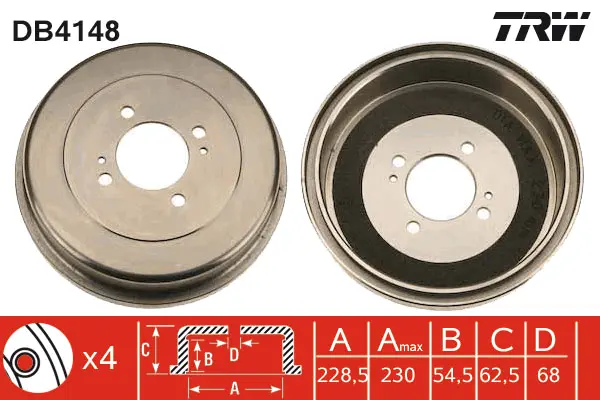 Brake Drum TRW Braking 