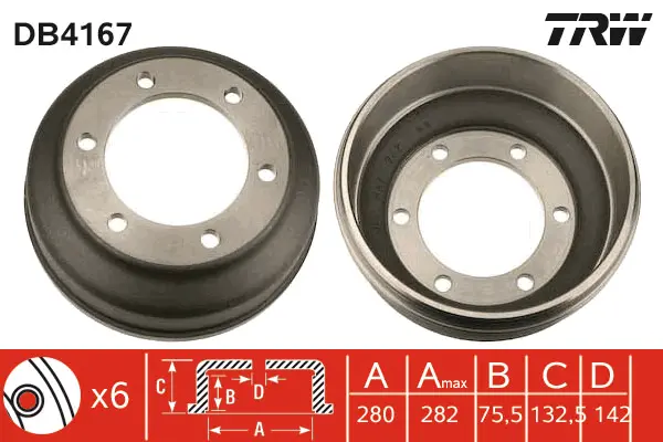 Brake Drum TRW Braking 
