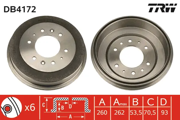 Brake Drum TRW Braking 
