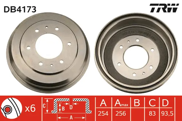 Brake Drum TRW Braking 