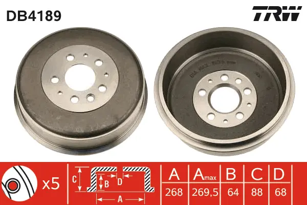Brake Drum TRW Braking 