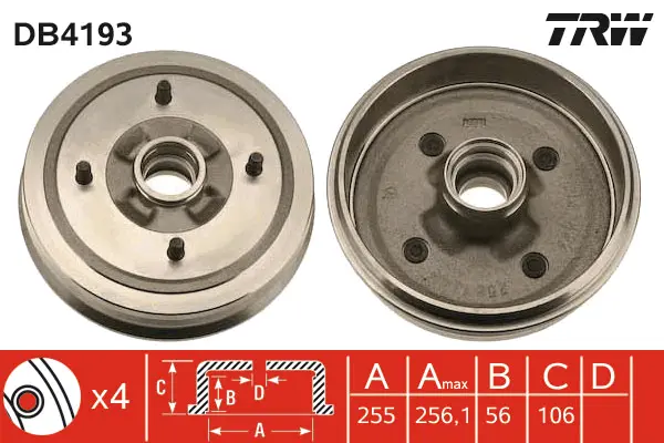 Brake Drum TRW Braking 