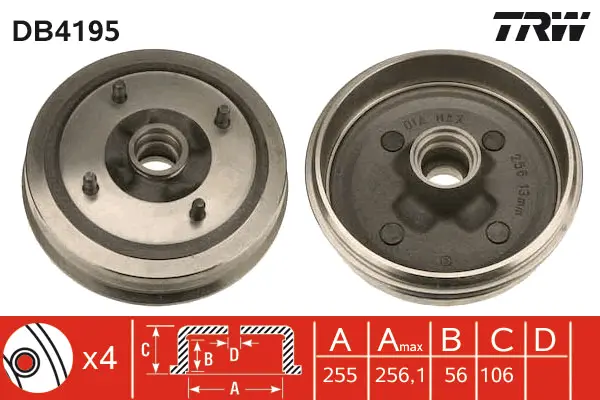 Brake Drum TRW Braking 