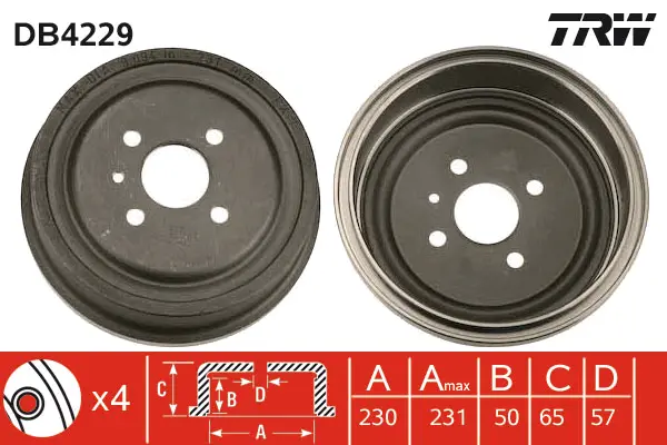 Brake Drum TRW Braking 