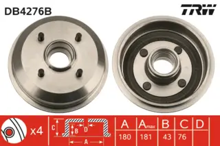 Brake Drum TRW Braking