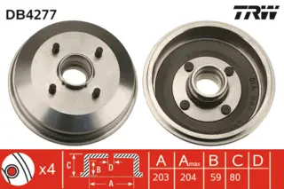 Brake Drum TRW Braking