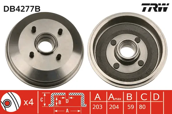 Brake Drum TRW Braking 