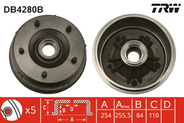 Brake Drum TRW Braking 