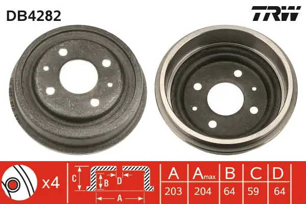 Brake Drum TRW Braking 